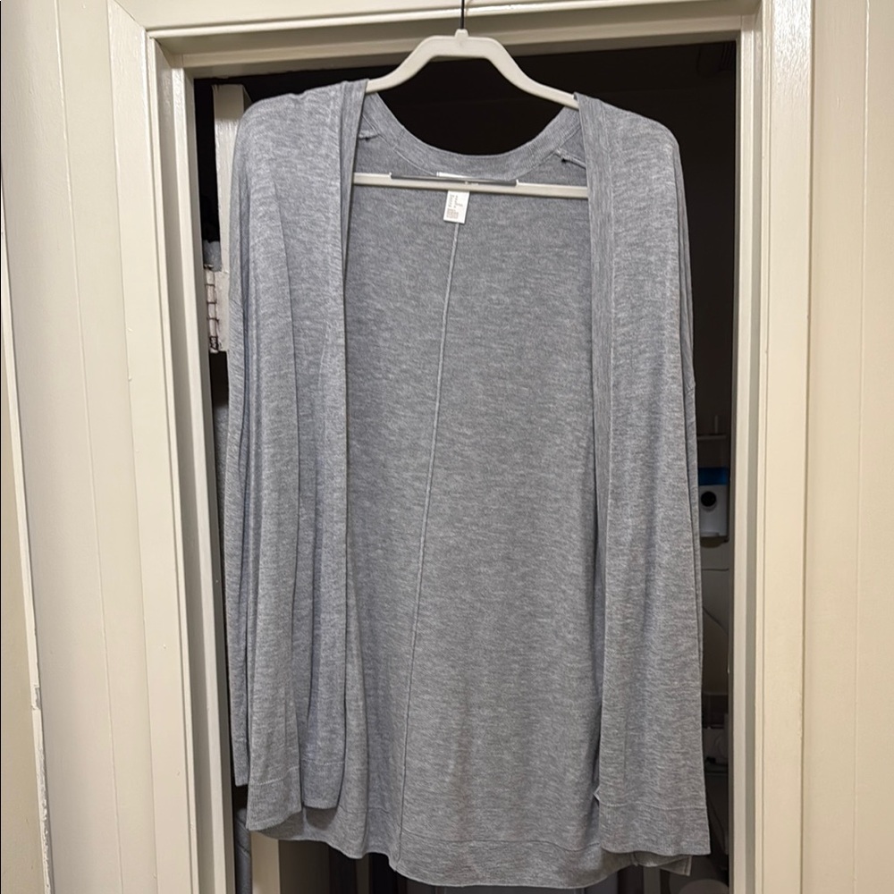 H&M Light Gray Open Front Cardigan
